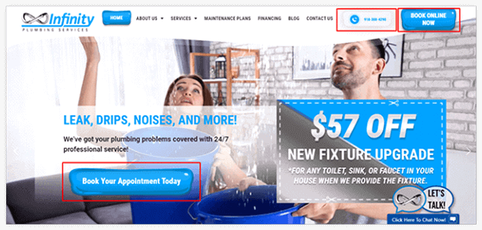 Contact Us Page local seo strategy for plumber service