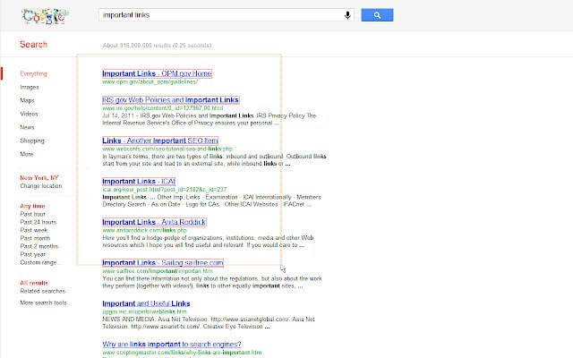 LinkClump Chrome extension