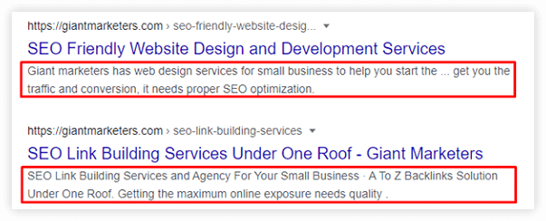 Meta Description - on-page ranking factor