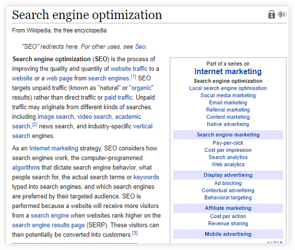search engine optimization