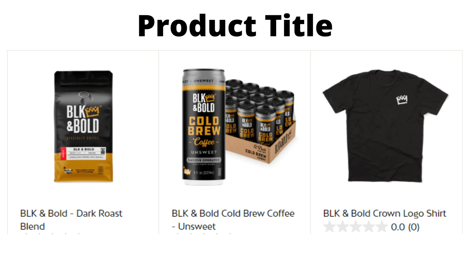 Product Titles for Shopify store